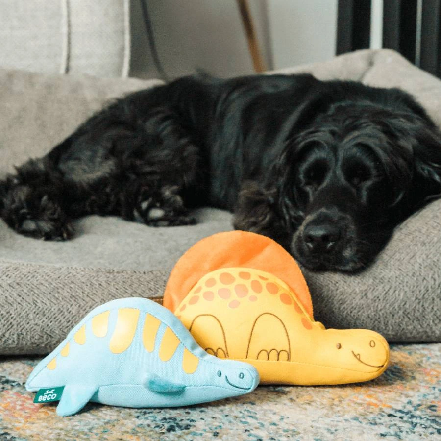 М'яка іграшка для собак Beco Pets Малюк Плезіозавр Блакитний S
