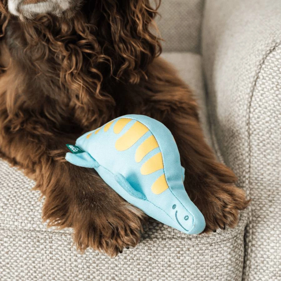 М'яка іграшка для собак Beco Pets Малюк Плезіозавр Блакитний S