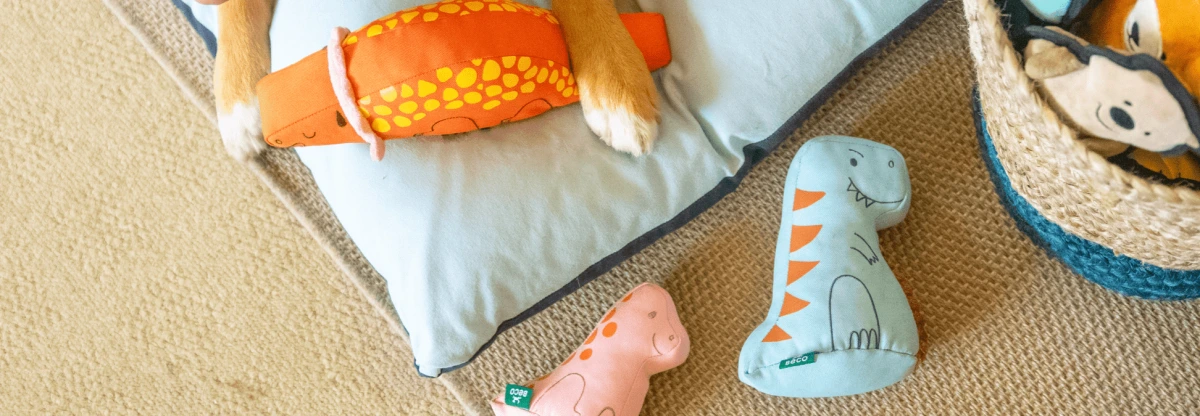 М'яка іграшка для собак Beco Pets Діметродон Жовтий M