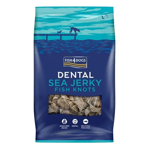 Натуральні ласощі для собак з 100% Шкіри Білої Риби Fish4Dogs Sea Jerky Рибні вузли 500 г