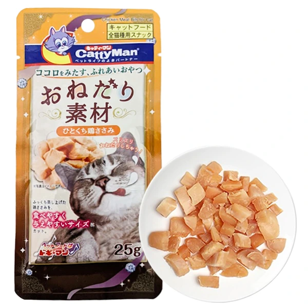 Ласощі для котів CattyMan Chicken Meat, Курка, шматочки філе
