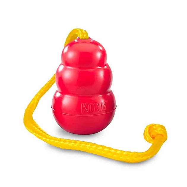 Іграшка для собак Kong Kong Classic W/Rope Червоний L