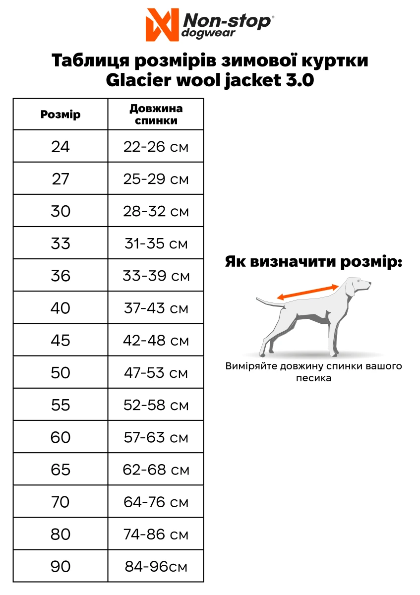 Зимова куртка для собак Glacier wool jacket 3.0 Non-stop dogwear Сірий 50