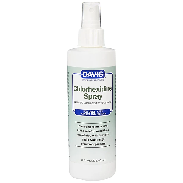 Спрей дерматологічний для собак і котів Davis Chlorhexidine Spray, з 4% хлоргексидином
