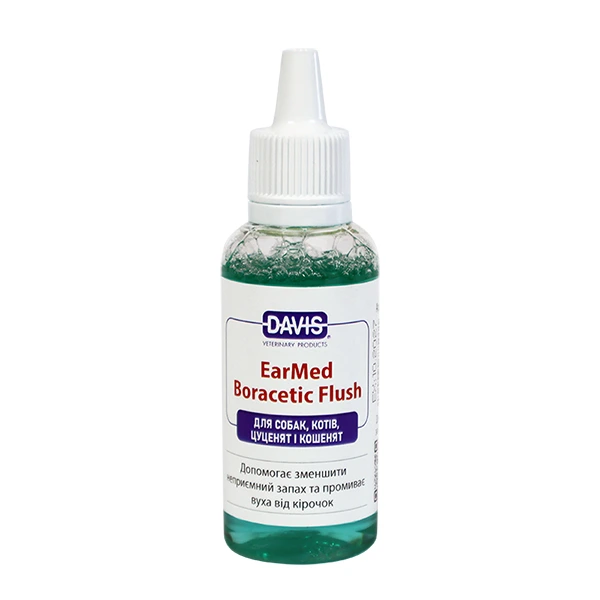 Засіб для вух для собак і котів Davis EarMed Boracetic Flush