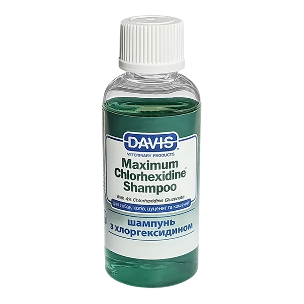 Шампунь для собак і котів Davis Veterinary Maximum Chlorhexidine Shampoo, з 4% хлоргексидином, 5 мл