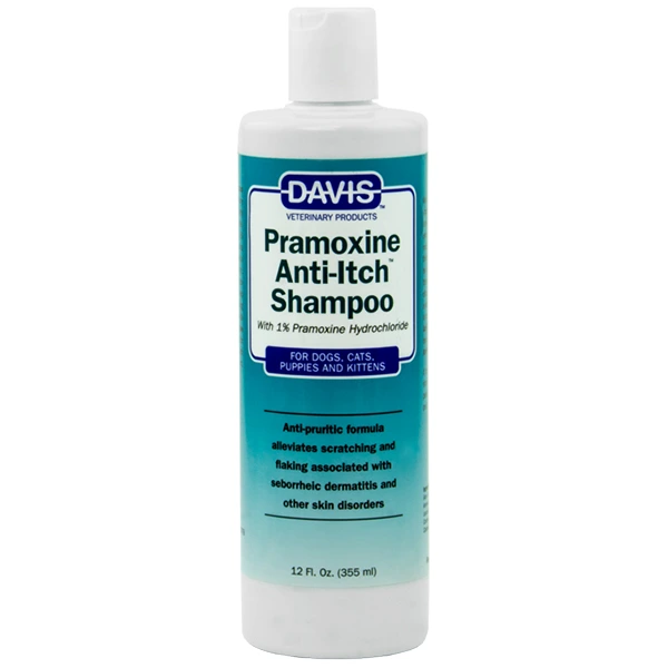 Шампунь для собак і котів Davis Veterinary Pramoxine Anti-Itch Shampoo, від свербежу з 1% прамоксином, 0.355 л
