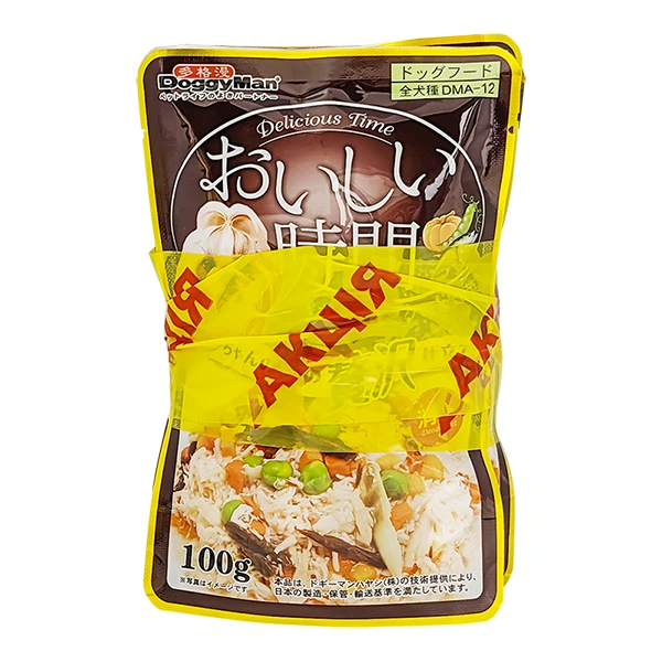 3+1 НАБІР DoggyMan Low Fat Chicken & Tuna, Bonito ДОГГІМЕН КУРКА З ТУНЦЕМ І МАКРЕЛЛЮ в желе вологий корм, консерви для собак, пауч 4х100г